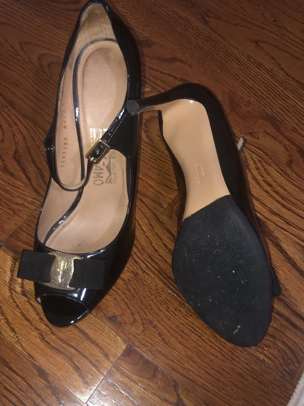 Salvatore Ferragamo Open Toed Bow Heel